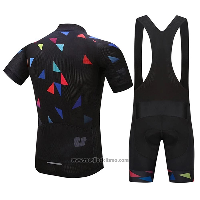 2020 Abbigliamento Ciclismo Algrita Nero Manica Corta e Salopette