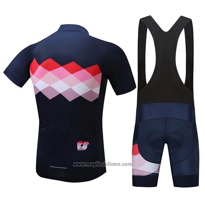 2020 Abbigliamento Ciclismo Eddie Nero Rosso Manica Corta e Salopette