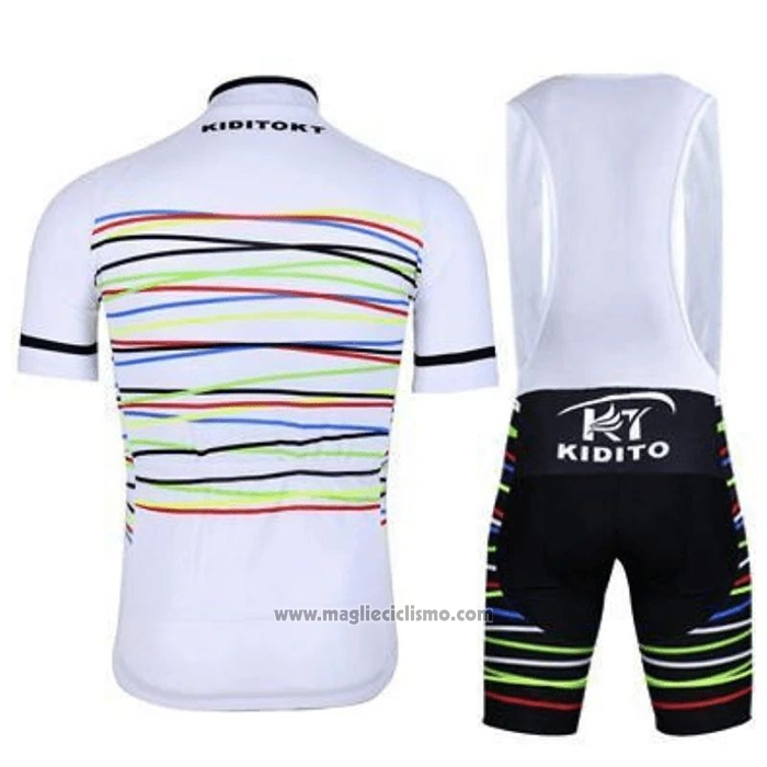 2020 Abbigliamento Ciclismo Ripple Bianco Manica Corta e Salopette