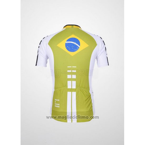 2011 Abbigliamento Ciclismo Assos Bianco e Giallo Manica Corta e Salopette
