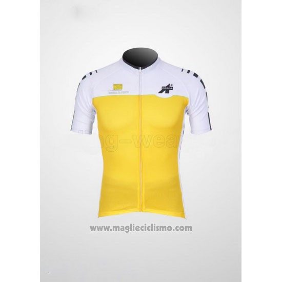 2011 Abbigliamento Ciclismo Assos Bianco e Giallo Manica Corta e Salopette