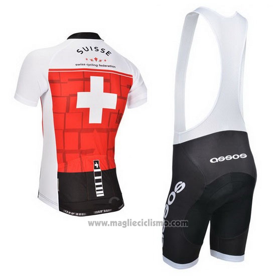2014 Abbigliamento Ciclismo Assos Bianco e Rosso Manica Corta e Salopette