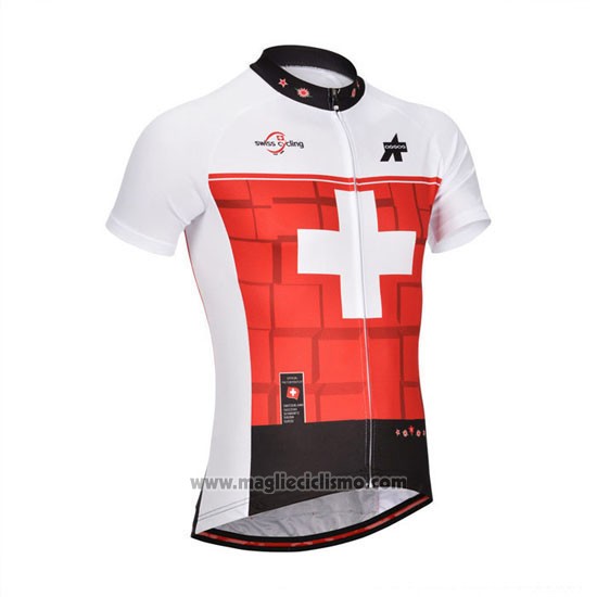2014 Abbigliamento Ciclismo Assos Bianco e Rosso Manica Corta e Salopette