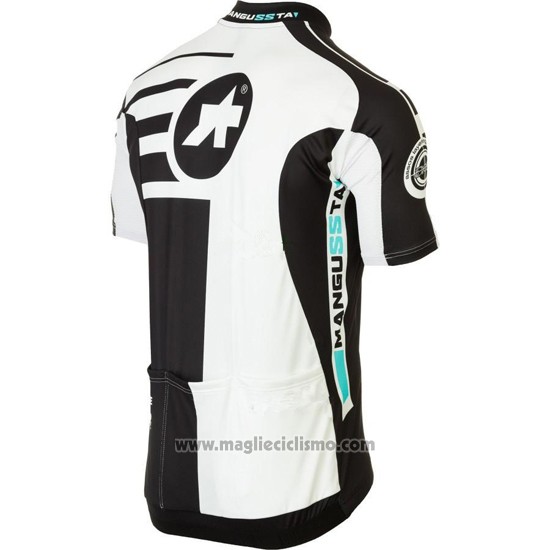 2016 Abbigliamento Ciclismo Assos Nero e Bianco Manica Corta e Salopette