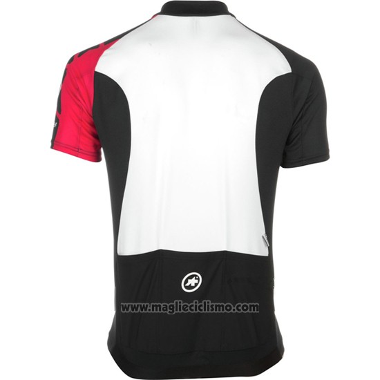 2016 Abbigliamento Ciclismo Assos Nero e Rosso Manica Corta e Salopette
