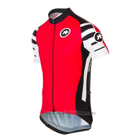 2016 Abbigliamento Ciclismo Assos Rosso Manica Corta e Salopette