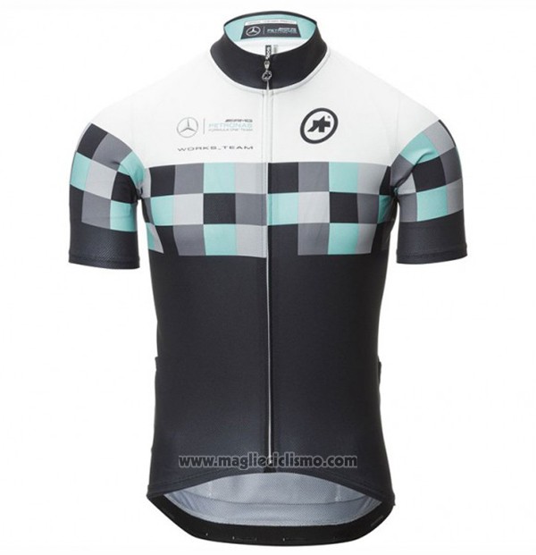 2017 Abbigliamento Ciclismo Assos Nero Manica Corta e Salopette
