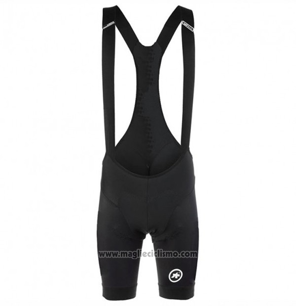 2017 Abbigliamento Ciclismo Assos Nero Manica Corta e Salopette
