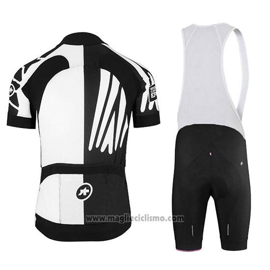 2018 Abbigliamento Ciclismo Assos SS.Capeepicxc Bianco Manica Corta e Salopette
