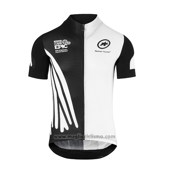 2018 Abbigliamento Ciclismo Assos SS.Capeepicxc Bianco Manica Corta e Salopette