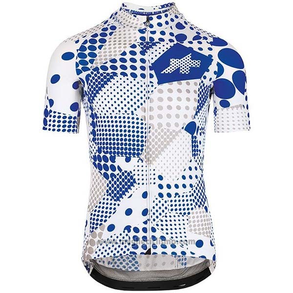 2020 Abbigliamento Ciclismo Assos Erlkoenig Blu Bianco Manica Corta e Salopette