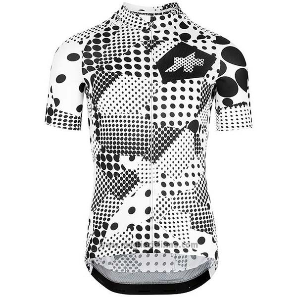 2020 Abbigliamento Ciclismo Assos Erlkoenig Nero Bianco Manica Corta e Salopette
