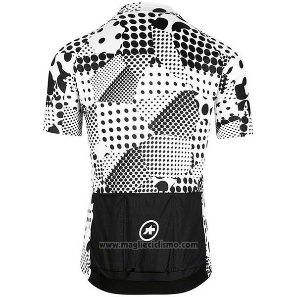 2020 Abbigliamento Ciclismo Assos Erlkoenig Nero Bianco Manica Corta e Salopette