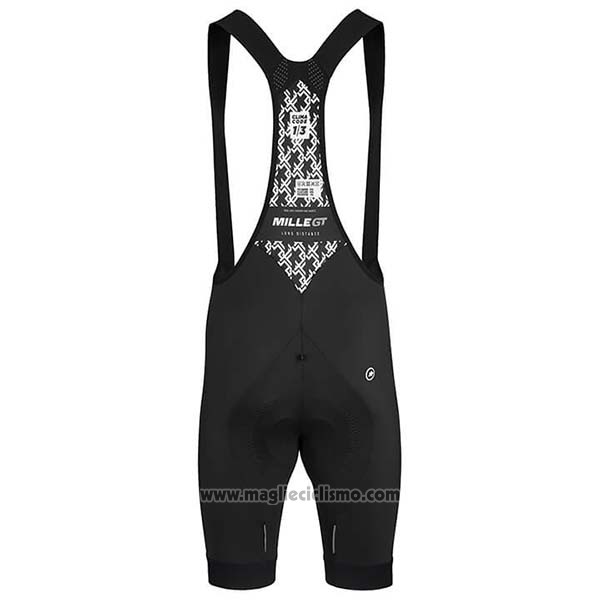 2020 Abbigliamento Ciclismo Assos Erlkoenig Nero Bianco Manica Corta e Salopette