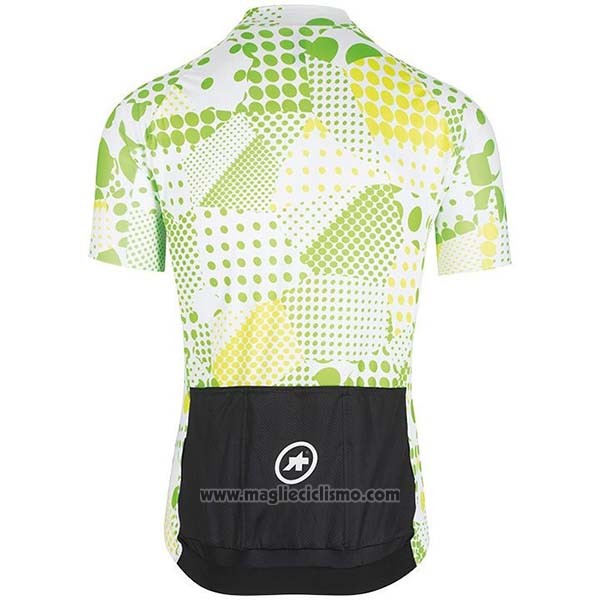 2020 Abbigliamento Ciclismo Assos Erlkoenig Verde Bianco Manica Corta e Salopette