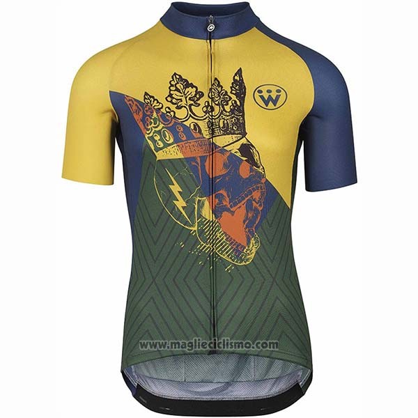 2020 Abbigliamento Ciclismo Assos Fastlane Wyndymilla Giallo Verde Manica Corta e Salopette