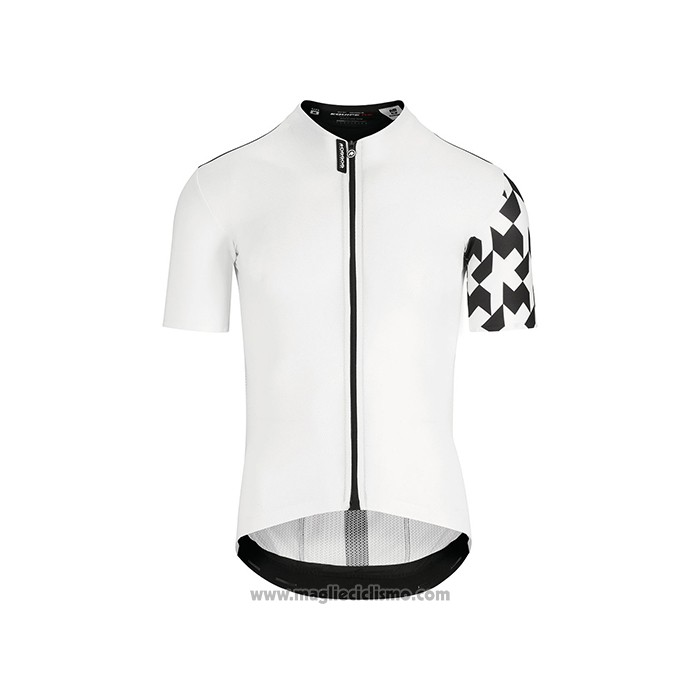 2021 Abbigliamento Ciclismo Assos Bianco Nero Manica Corta e Salopette