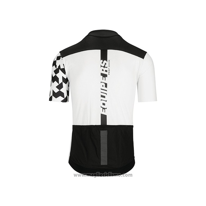 2021 Abbigliamento Ciclismo Assos Bianco Nero Manica Corta e Salopette
