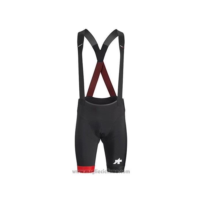 2021 Abbigliamento Ciclismo Assos Nero Bianco Rosso Manica Corta e Salopette