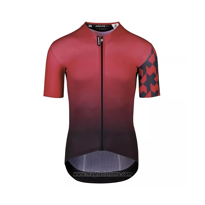 2021 Abbigliamento Ciclismo Assos Scuro Rosso Manica Corta e Salopette