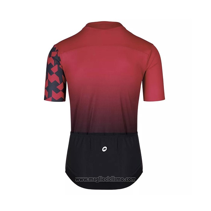 2021 Abbigliamento Ciclismo Assos Scuro Rosso Manica Corta e Salopette
