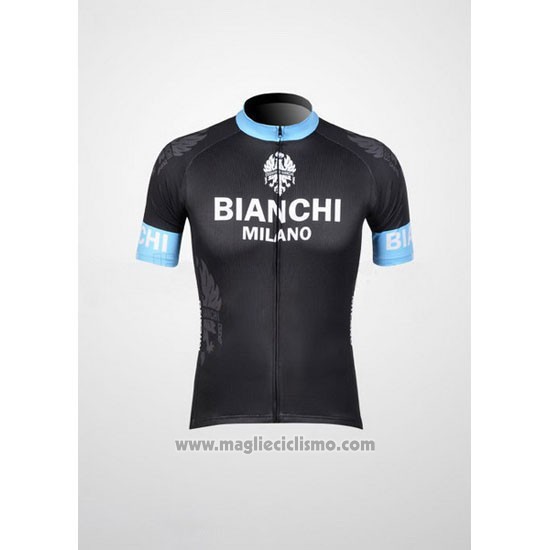 2012 Abbigliamento Ciclismo Bianchi Nero e Azzurro Manica Corta e Salopette