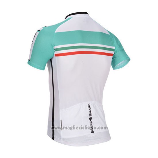 2014 Abbigliamento Ciclismo Bianchi Bianco e Verde Manica Corta e Salopette