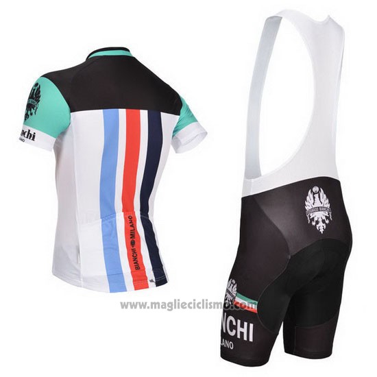 2014 Abbigliamento Ciclismo Bianchi Nero e Bianco Manica Corta e Salopette