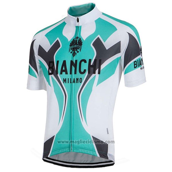 2016 Abbigliamento Ciclismo Bianchi Celeste e Bianco Manica Corta e Salopette