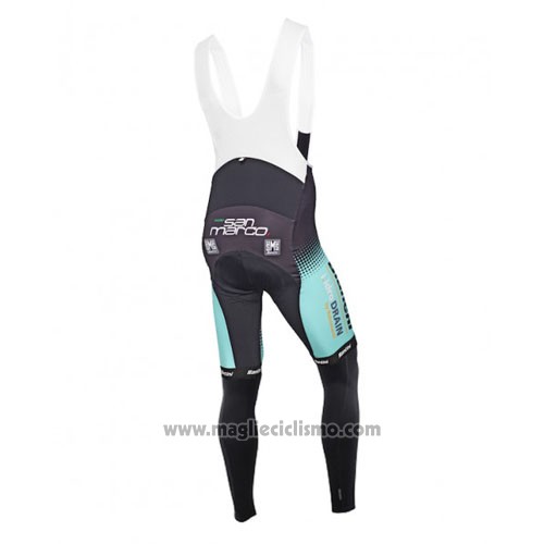 2016 Abbigliamento Ciclismo Bianchi Mtb Ml Nero e Verde Manica Lunga e Salopette