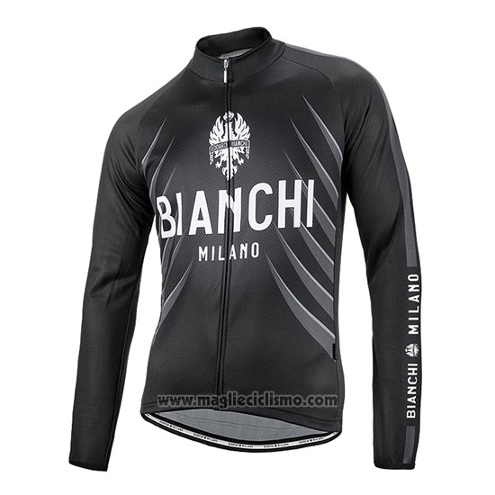2016 Abbigliamento Ciclismo Bianchi Nero e Bianco Manica Lunga e Salopette