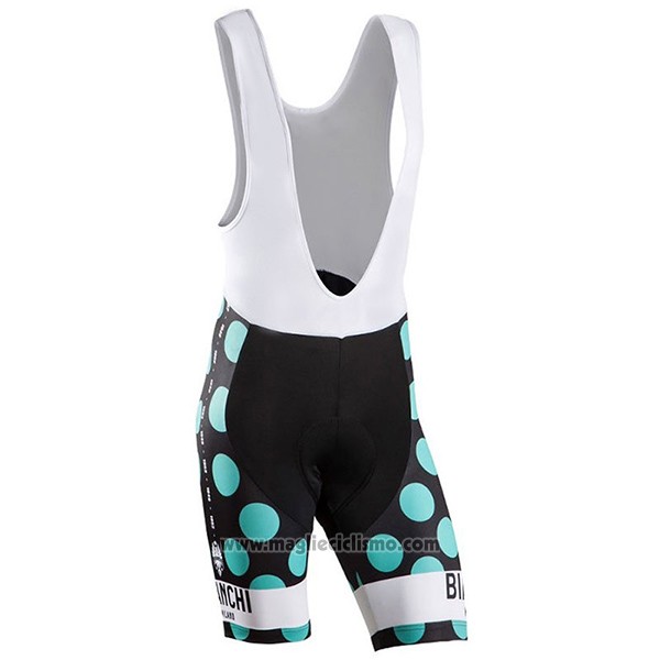 2016 Abbigliamento Ciclismo Bianchi Verde e Nero Manica Corta e Salopette