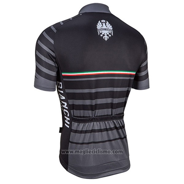 2017 Abbigliamento Ciclismo Bianchi Milano Albatros Grigio Manica Corta e Salopette