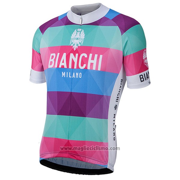 2017 Abbigliamento Ciclismo Bianchi Milano Aviolo Rosso Manica Corta e Salopette