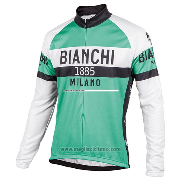 2017 Abbigliamento Ciclismo Bianchi Milano Ml Verde Manica Lunga e Salopette