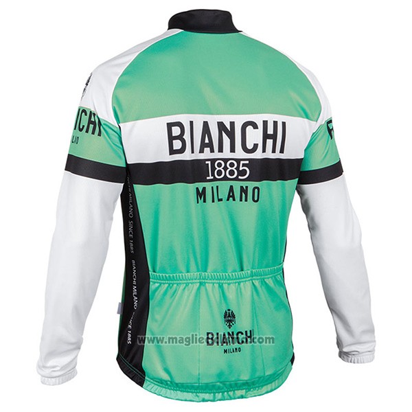 2017 Abbigliamento Ciclismo Bianchi Milano Ml Verde Manica Lunga e Salopette