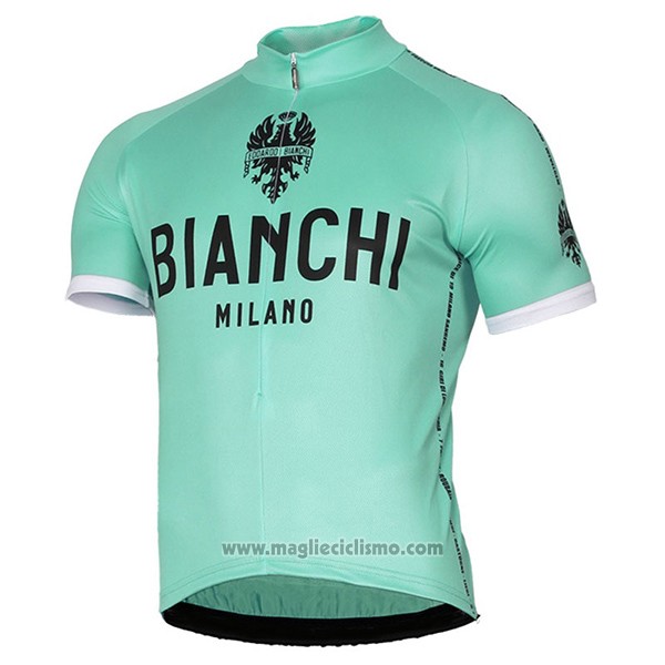 2017 Abbigliamento Ciclismo Bianchi Milano Pride Verde Manica Corta e Salopette