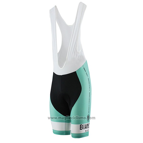 2017 Abbigliamento Ciclismo Bianchi Milano Pride Verde Manica Corta e Salopette