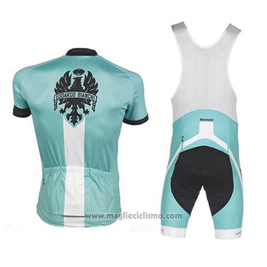 2017 Abbigliamento Ciclismo Bianchi Verde Manica Corta e Salopette