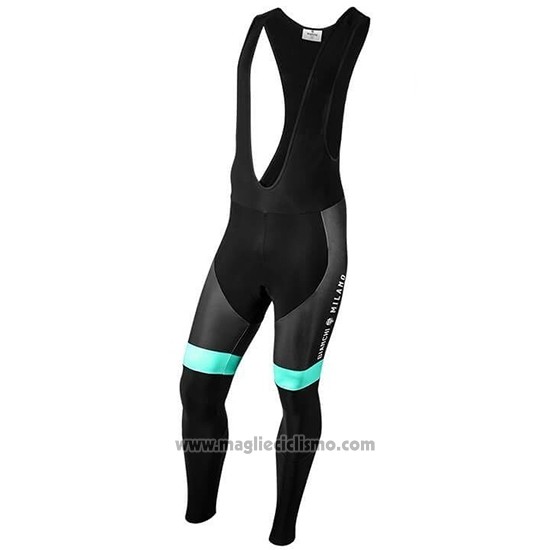 2019 Abbigliamento Ciclismo Bianchi Milano PB Nero Rosso Manica Lunga e Salopette