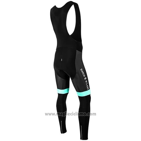 2019 Abbigliamento Ciclismo Bianchi Milano PB Nero Rosso Manica Lunga e Salopette