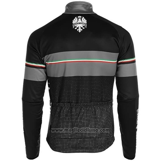 2019 Abbigliamento Ciclismo Bianchi Milano XD Nero Grigio Manica Lunga e Salopette