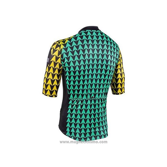 2020 Abbigliamento Ciclismo Bianchi Nero Blu Giallo Manica Corta e Salopette