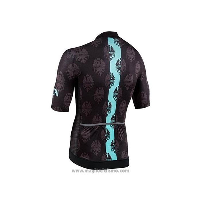2020 Abbigliamento Ciclismo Bianchi Nero Blu Manica Corta e Salopette