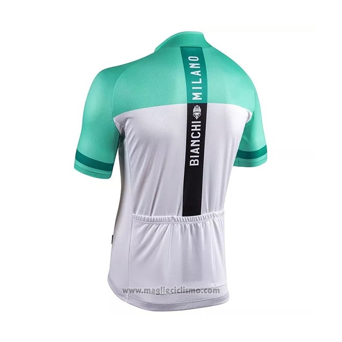 2021 Abbigliamento Ciclismo Bianchi Bianco Verde Manica Corta e Salopette
