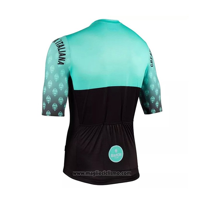 2021 Abbigliamento Ciclismo Bianchi Nero Verde Manica Corta e Salopette