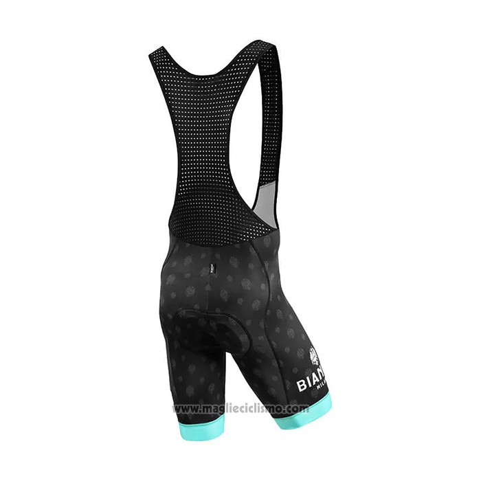 2021 Abbigliamento Ciclismo Bianchi Nero Verde Manica Corta e Salopette