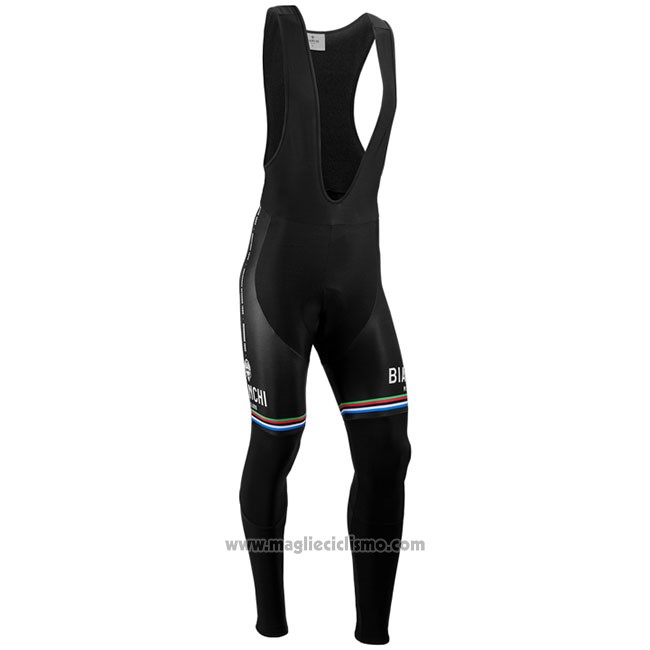 Abbigliamento Ciclismo Bianchi Milano Nalles Azzurro Bianco Manica Lunga e Salopette