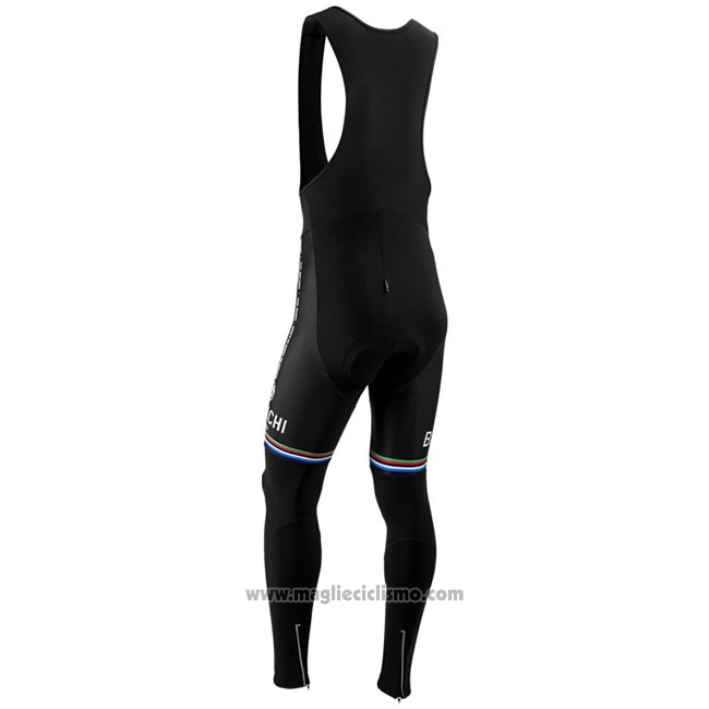 Abbigliamento Ciclismo Bianchi Milano Nalles Azzurro Nero Manica Lunga e Salopette