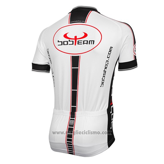 2016 Abbigliamento Ciclismo Bobteam Bianco Manica Corta e Salopette